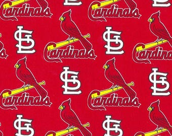 St Louis Cardinals Fabric 100% Cotton Fabric Officially Licensed