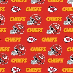 Kansas City Chiefs 100% Cotton Fabric Officially Licensed