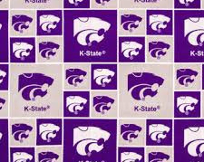 Kansas State Fabric 100% Cotton  K State Officially Licensed