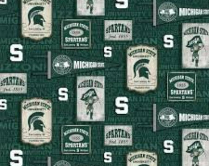 Michigan State Spartans Fabric 100% Cotton Officially Licensed