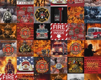 Edredón de tela 100% algodón con licencia oficial del Departamento de Bomberos.