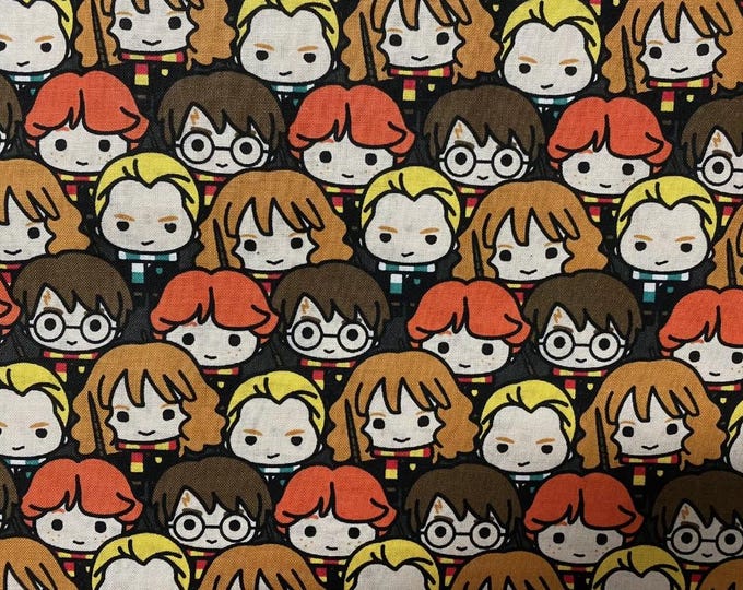 Harry Potter Wizard Kawaii Cotton Fabric 100% Cotton  Ships in 1 Business Day Officially Licensed