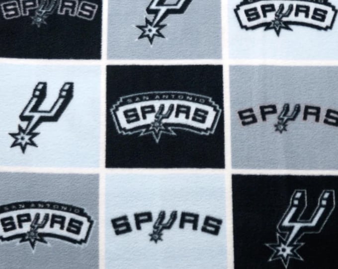 San Antonio Spurs NBA Licensed FLEECE fabric. Officially Licensed