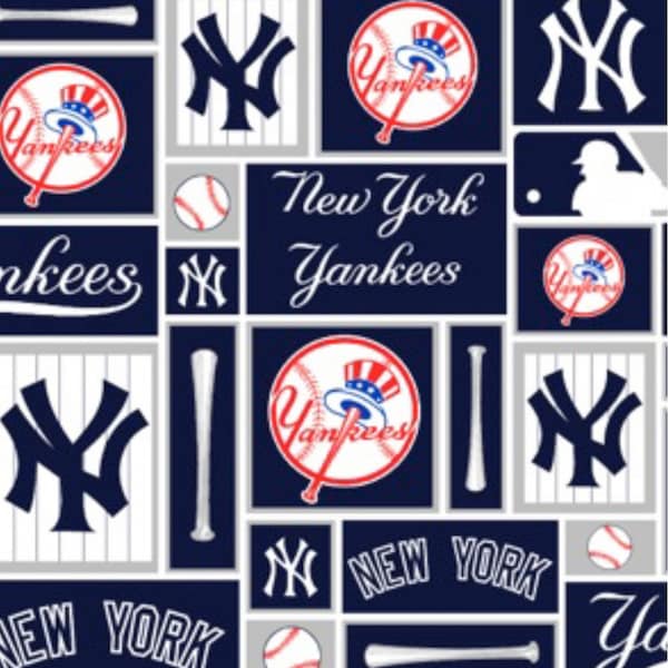 New York Yankees Baseball Fabric 100% Cotton