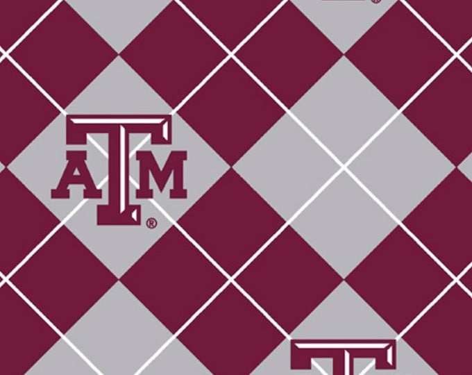 Texas A&M Aggies Licensed FLEECE fabric. Officially Licensed