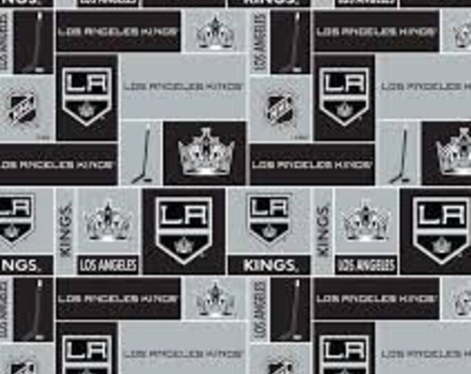 Los Angeles Kings NHL Fabric 100% Cotton  Ships in 1 Business Day Officially Licensed