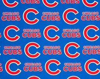 Chicago Cubs Baseball Fabric 100% Cotton Officially Licensed