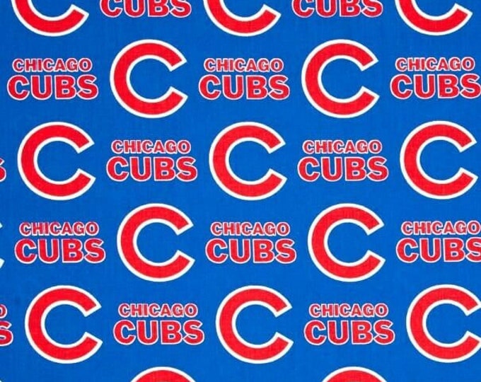 Chicago Cubs Baseball Fabric 100% Cotton Officially Licensed