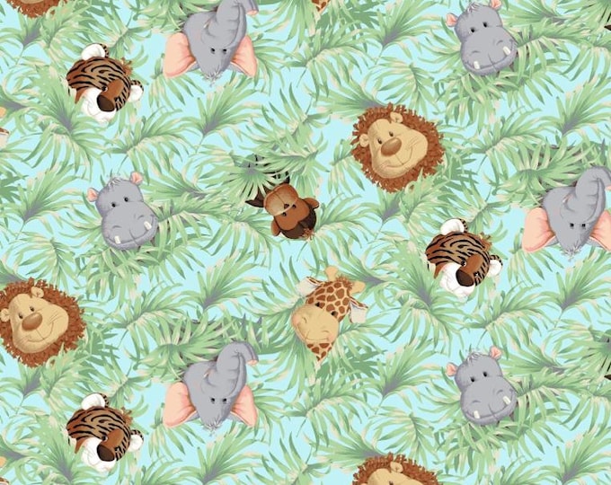 Jungle Babies Flannel Fabric Traditions 100% Brushed cotton FLANNEL Officially Licensed