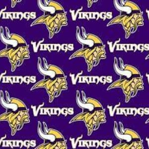 Minnesota Vikings Fabric 100% Cotton Officially Licensed