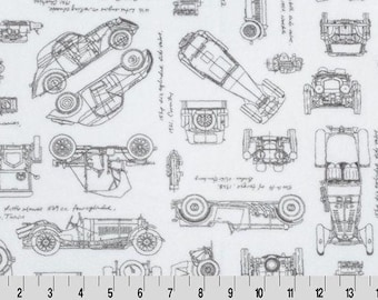 Shannon Fabrics Automobile Cuddle Graphite Minky Fabric By the Yard