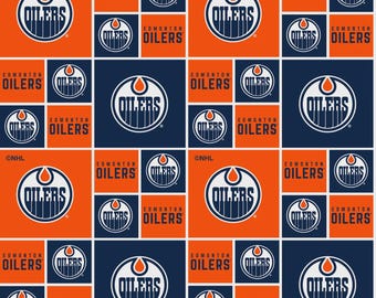Edmonton Oilers NHL Fabric 100% Cotton Officially Licensed