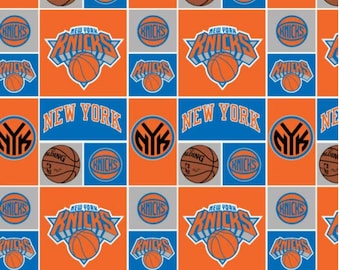 New York Knicks Cotton Fabric Basketball 100% Cotton Officially Licensed