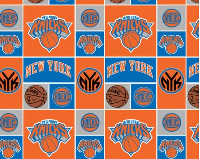 New York Knicks Cotton Fabric Basketball 100% Cotton Officially Licensed