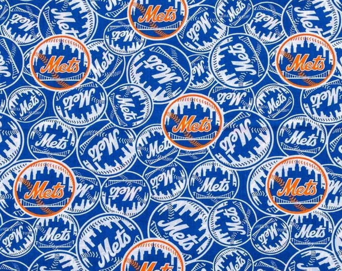 New York Mets Fabric 100% Cotton Officially Licensed