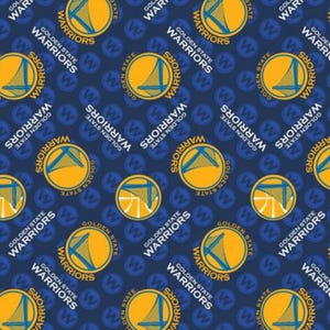 Golden State Warriors Licensed FLEECE fabric. See Description for actual measurements available. Officially Licensed
