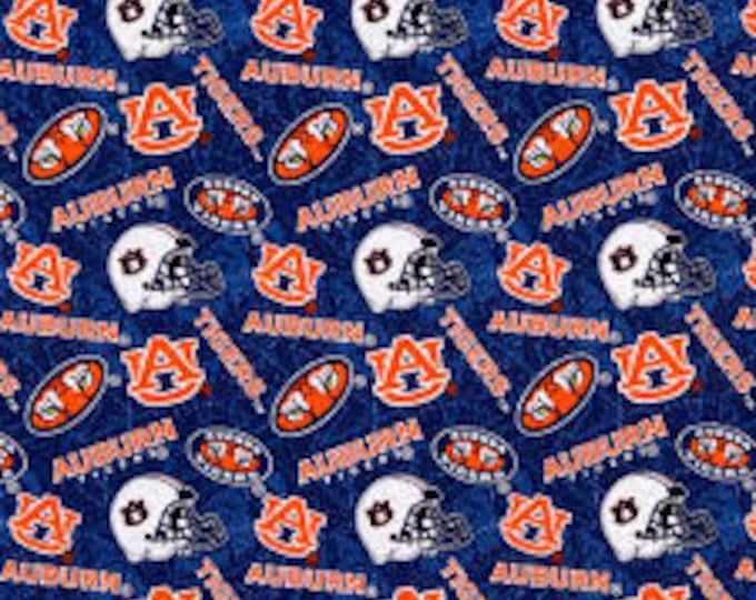 Auburn Tigers Tone on Tone Fabric 100% Cotton Officially Licensed