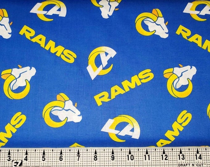 Los Angeles Rams Fabric 100% Cotton Officially Licensed
