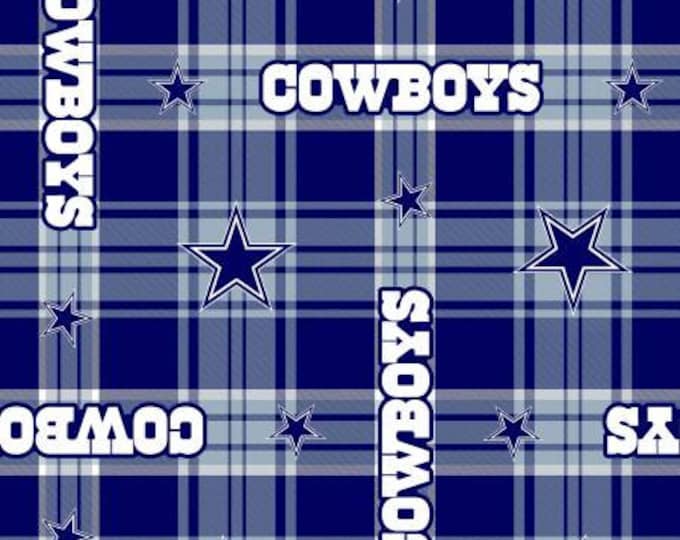 Dallas Cowboys NFL Licensed FLEECE fabric. See Description for actual measurements available. Officially Licensed