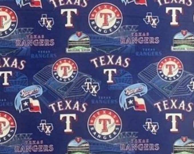 Mlb Texas Rangers Stadium Inaugural Season Baseball Fabric 100% Cotton