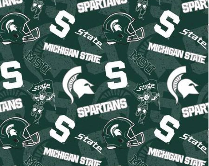 Michigan State Spartans Fabric 100% Cotton Tone on Tone Officially Licensed
