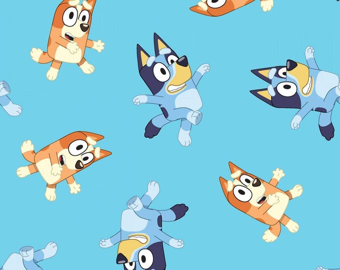 Bluey Cotton Fabric 100% Cotton Officially Licensed