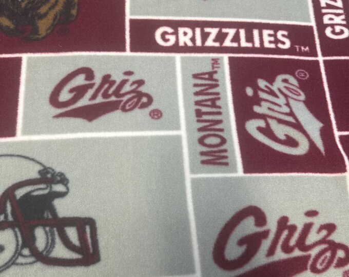 Montana Grizzlies Licensed FLEECE fabric.