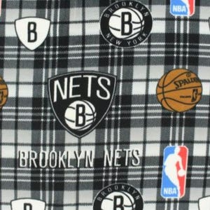 Brooklyn Nets NBA Licensed FLEECE fabric. See Description for actual measurements available.
