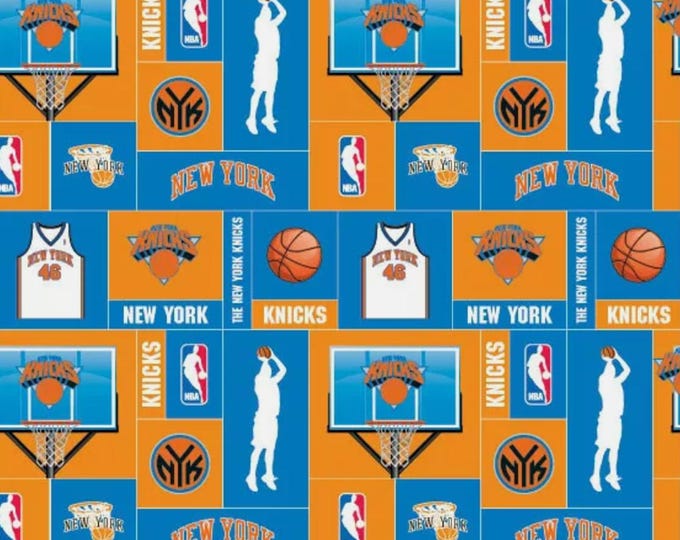 New York Knicks NBA Licensed FLEECE fabric. Officially Licensed