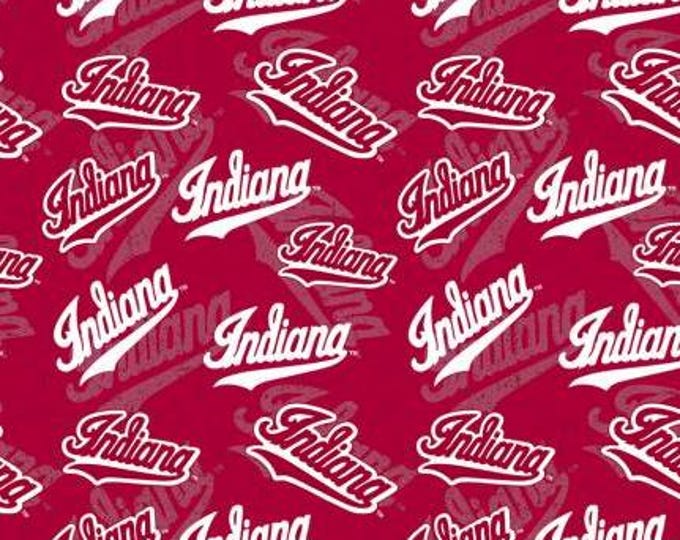 Indiana Hoosiers Fabric 100% Cotton Tone on Tone Officially Licensed