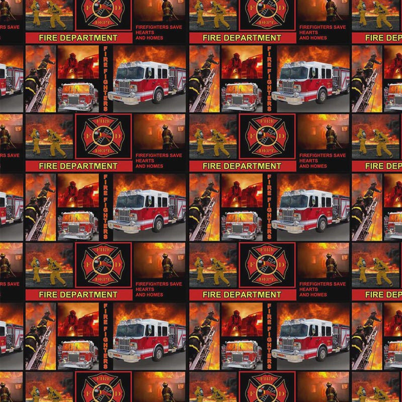 Fire Dept Cotton Fabric - Etsy