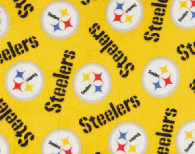 Pittsburgh Steelers Licensed FLEECE fabric. See Description for actual measurements available. Officially Licensed