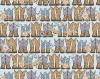 Southwest Highland Ranch Dusty Boots Cotton Fabric 100% Cotton