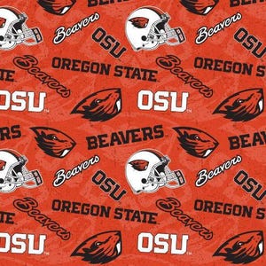 Oregon State Beavers OSU Fabric 100% Cotton Tone on Tone Officially Licensed
