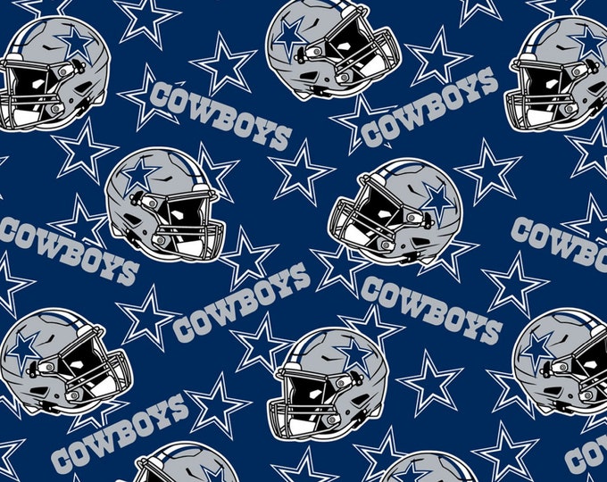 Dallas Cowboys Licensed FLEECE fabric. See Description for actual measurements available. Officially Licensed