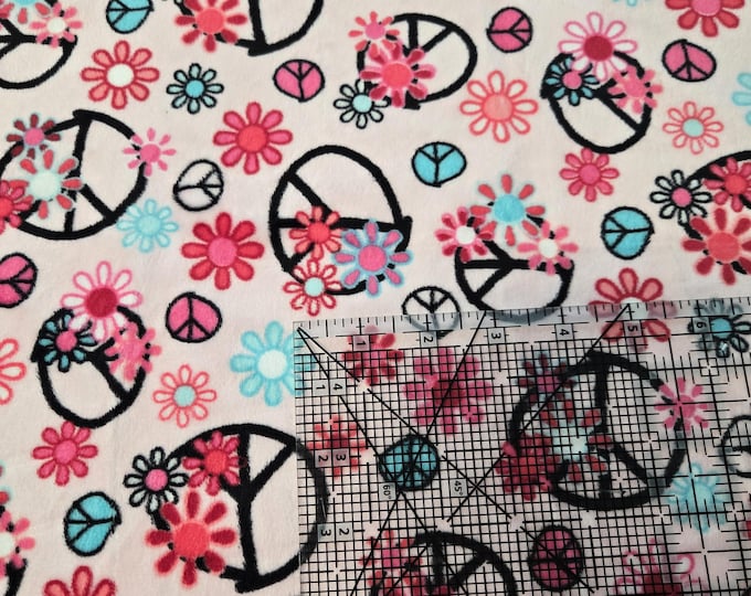 Peace Flower Pink Shannon Fabrics by the yard