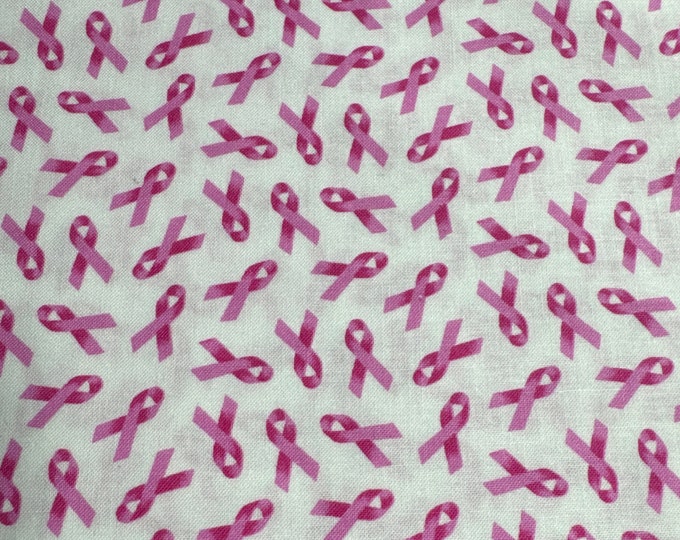 Breast Cancer Awareness Pink ribbon cotton Fabric 100% Cotton  Elizabeth’s Studio
