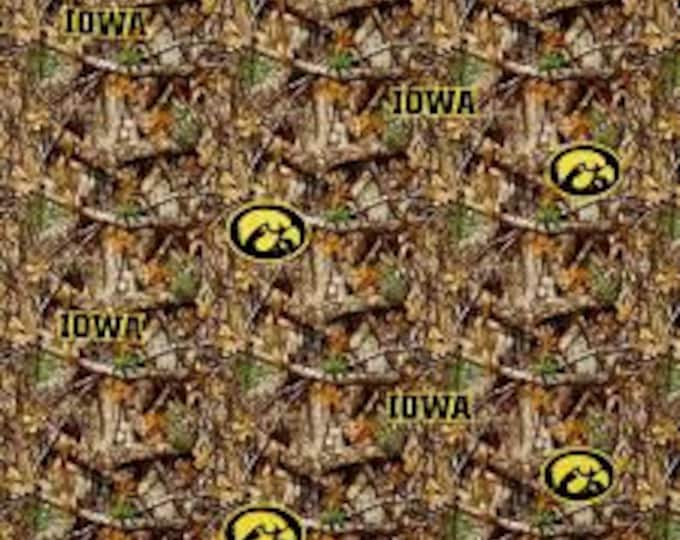 University of Iowa Hawkeyes Camo Fabric 100% Cotton   PRECUT end of bolt Officially Licensed