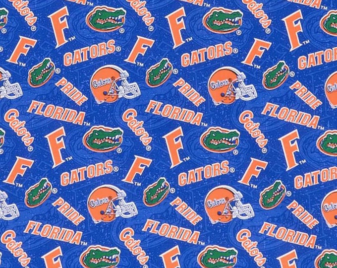 Florida Gators Fabric 100% Cotton Tone on Tone  by Sykel Enterprises Officially Licensed
