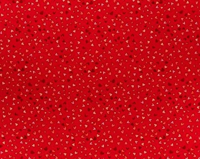 Stoffabric Denmark Best Bits Hearts Red Fabric 100% Cotton Lips Valentines Day Fabric