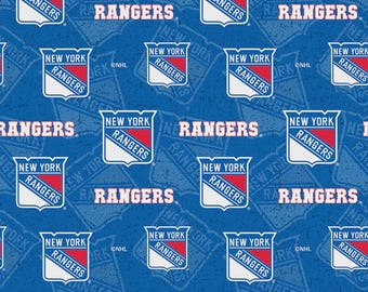New York Rangers NY Rangers NHL Fabric 100% Cotton Officially Licensed