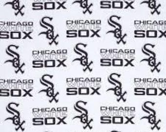 Tela de los Chicago White Sox 100 % algodón cortada a medida con licencia oficial