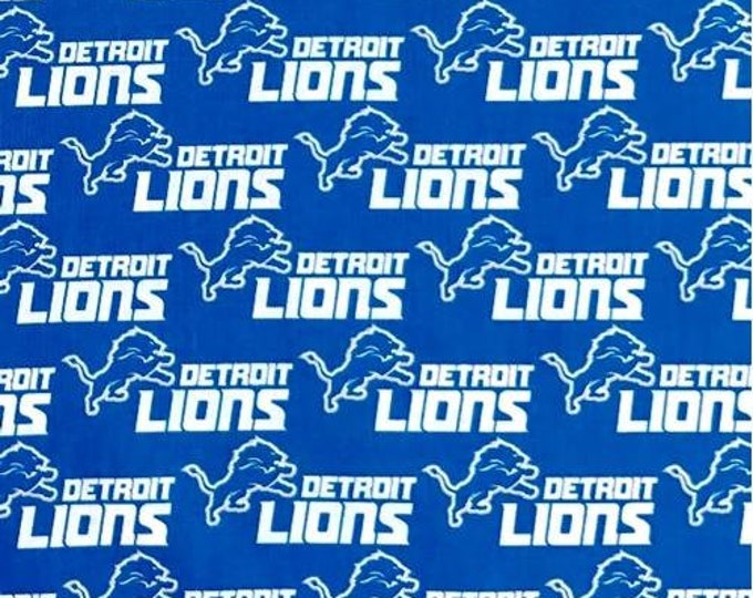 Detroit Lions Cotton Fabric 100% Cotton  Ships in 1 Business Day smaller scale Officially Licensed