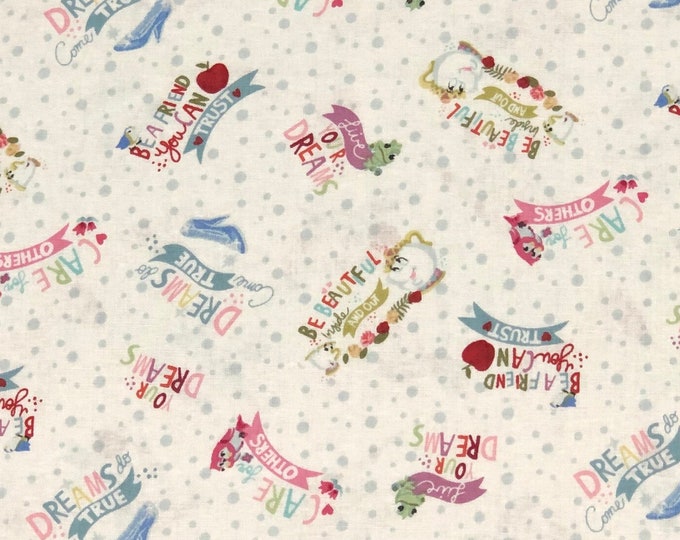 Princesses Editorial cotton Fabric 100% Cotton Officially Licensed