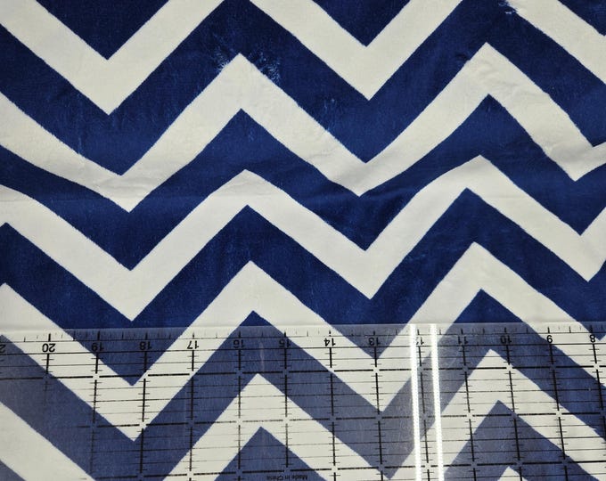Chevron Midnight Blue/Snow White Shannon Fabrics by the yard