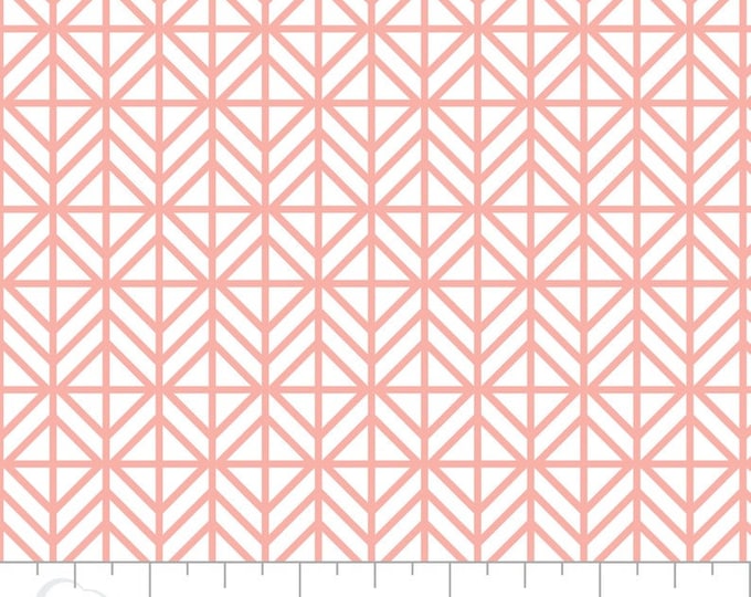 Mixology Prep Princeton 100% Cotton   Camelot Fabrics Peach Geometric Design
