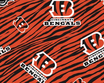Cincinnati Bengals Fabric 100% Cotton Officially Licensed