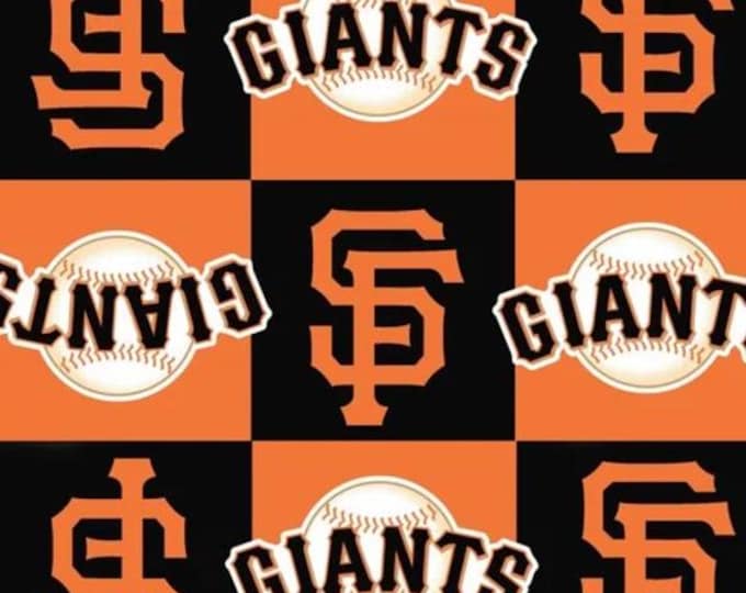 San Francisco Giants  Licensed FLEECE fabric. See Description for actual measurements available.