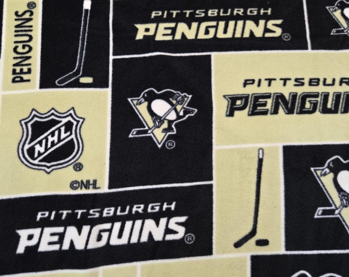 Pittsburgh Penguins Licensed FLEECE fabric. See Description for actual measurements available. Officially Licensed