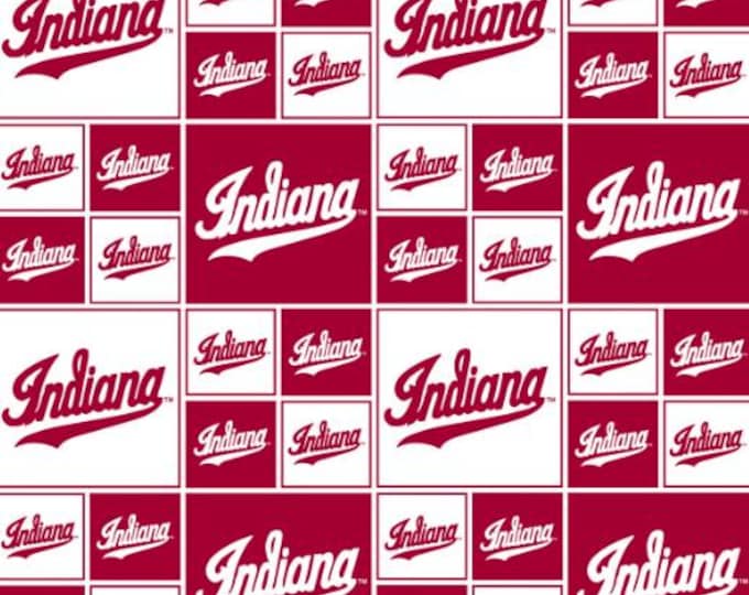 Indiana Hoosiers Fabric 100% Cotton Officially Licensed